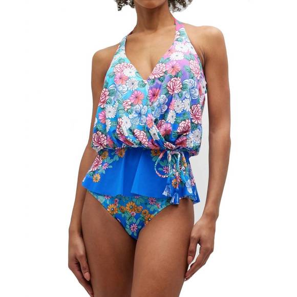 NEW JOHNNY WAS color blast tankini top in multi - Picture 1 of 2
